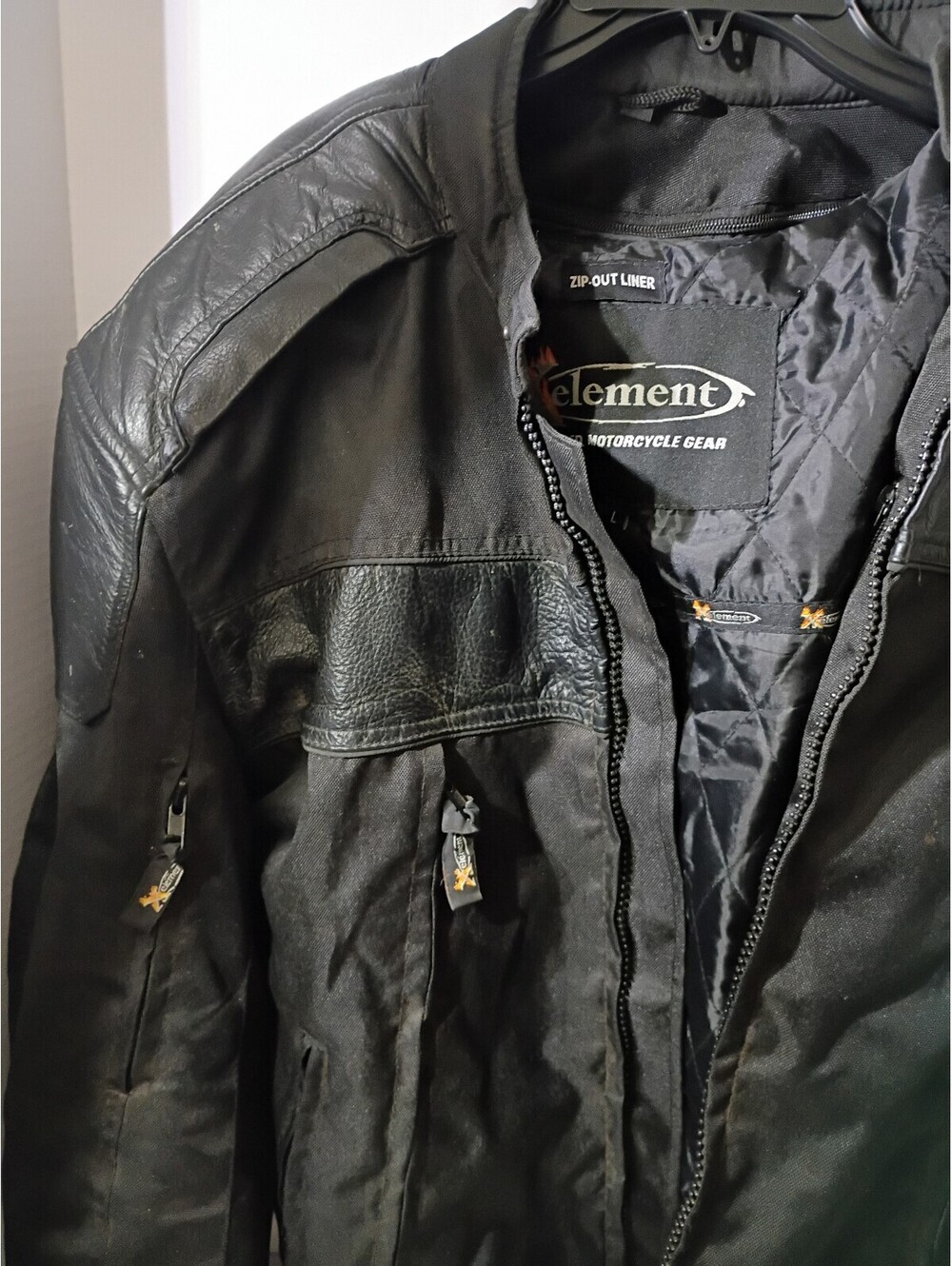 Xelement Leather & Textile Motorcycle Riding Jacket - Picture 2 of 5